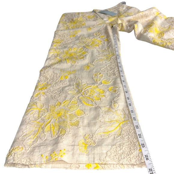 Antonio Melani Alexa Soutache Embroidered Linen Blend Wide Leg Pants NWT 6 - Picture 9 of 14